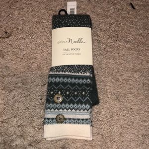 Tall Boot Socks with Buttons